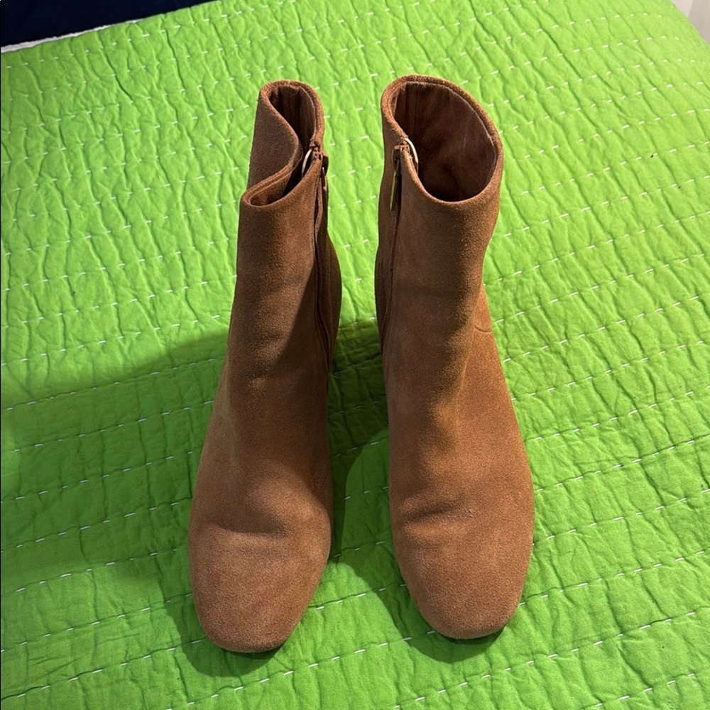 Blondo Tan Suede Ankle Booties